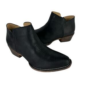 Roper NEW Sofia Vintage Black Faux Leather Fashion Snip Toe Western Booties